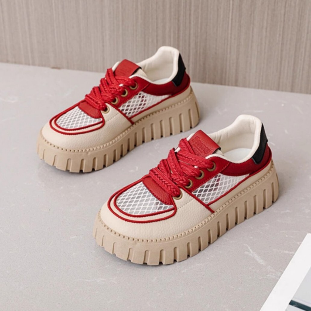 Ddmysports Platform Height Increasing Sports White Women Shoes Summer New Breathable Mesh Casual Sneakers For Outdoor Shoes