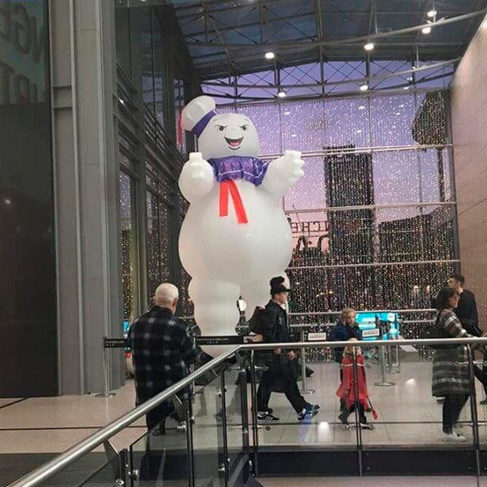Outdoor activities 10m height (33ft) Giant Inflatable Stay Puft Marshmallow Man Ghostbusters for Halloween Decoration