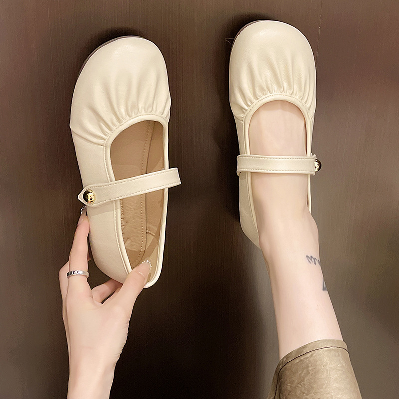 Ddmyoutdoor Flat Mary Jane Shoes For Women New Spring Autumn French Style Gentle With Skirt Shallow Soft Sole Loafers Outdoor Shoes