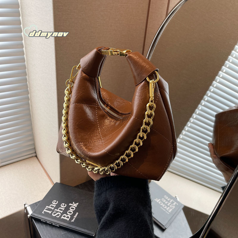 2025 New High-End Crossbody Quilted Chain Handbag Design Dumpling Bag for Women ddmynov