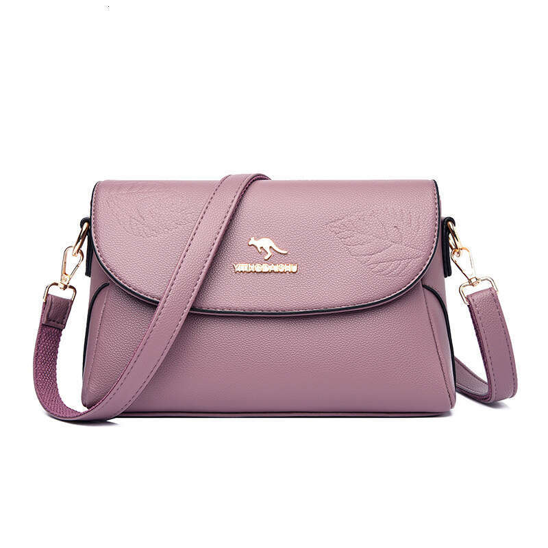 Women's New Soft Leather Embossed Shoulder Middle-aged Women Crossbody Bag Gift for Mom