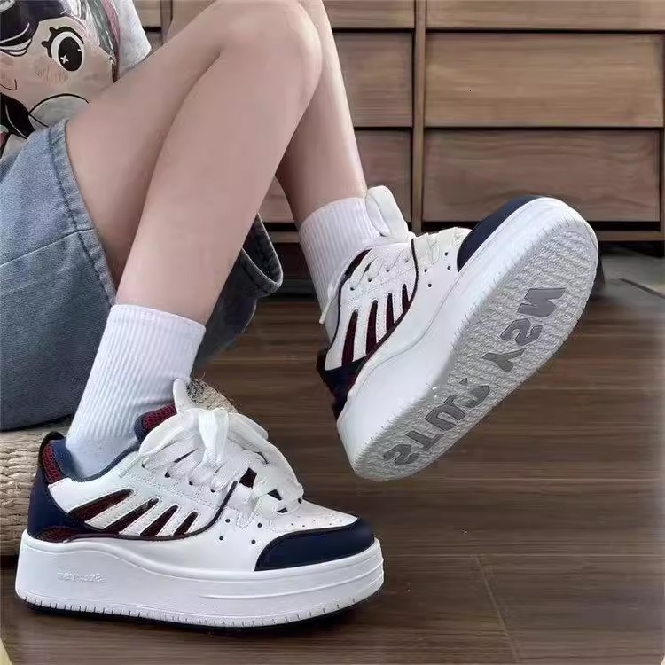 Ddmysports Thick Soled Low Top Sneakers For Women Ins Style Autumn And Winter New Sports Student Versatile Casual Loafers Outdoor Shoes