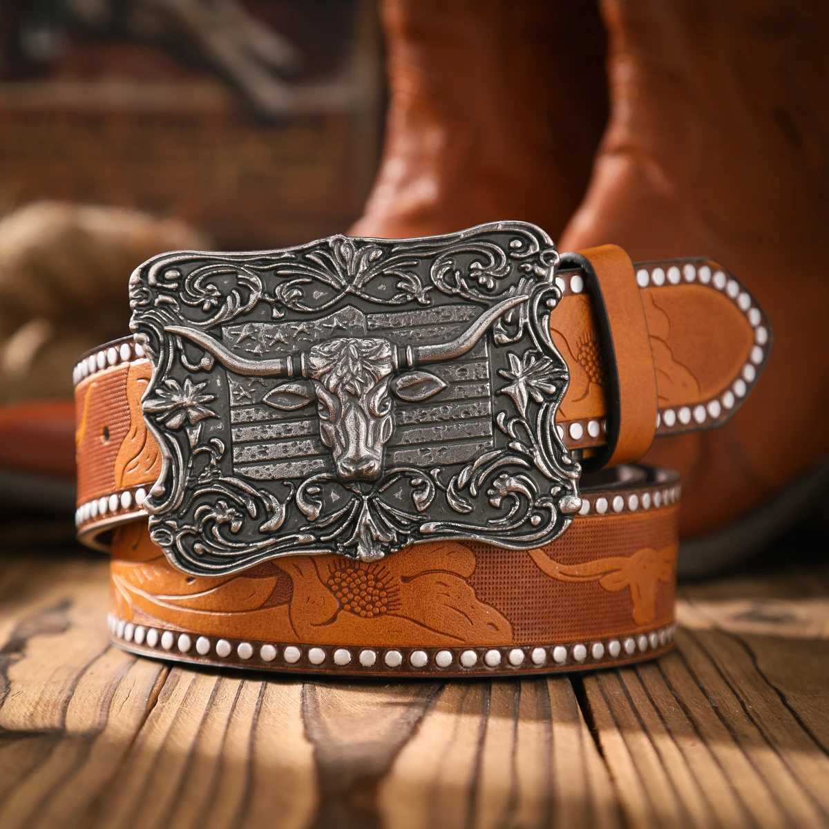 A casual and retro belt a waist accessory for Western-style clothing metal buckle PU belt suitable for both men and women. X250614