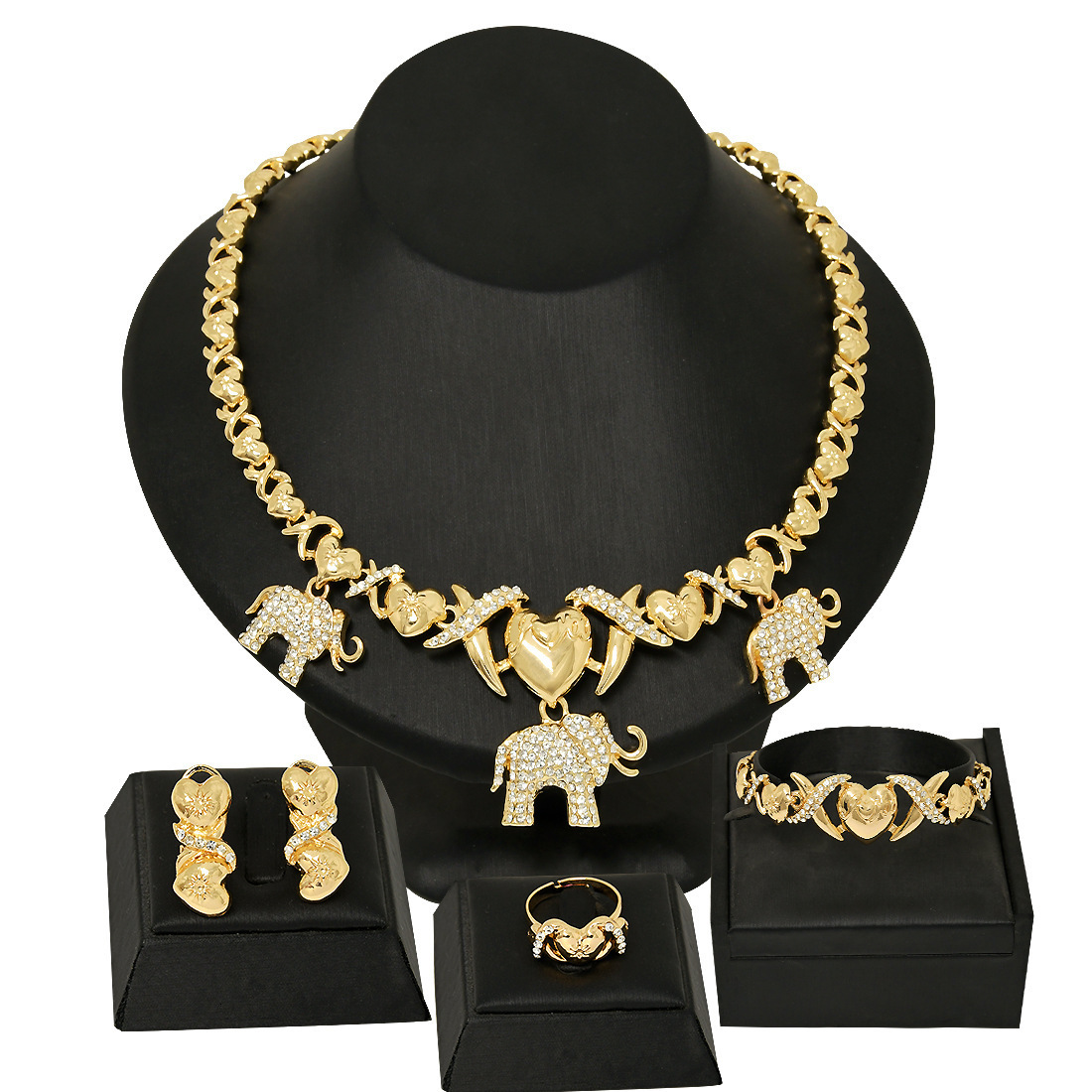 Yuminglai Heart Jewelry Hugs and Kisses Jewelry XOXO Jewelry African Fashion Jewelry for Women FHK10242 241106