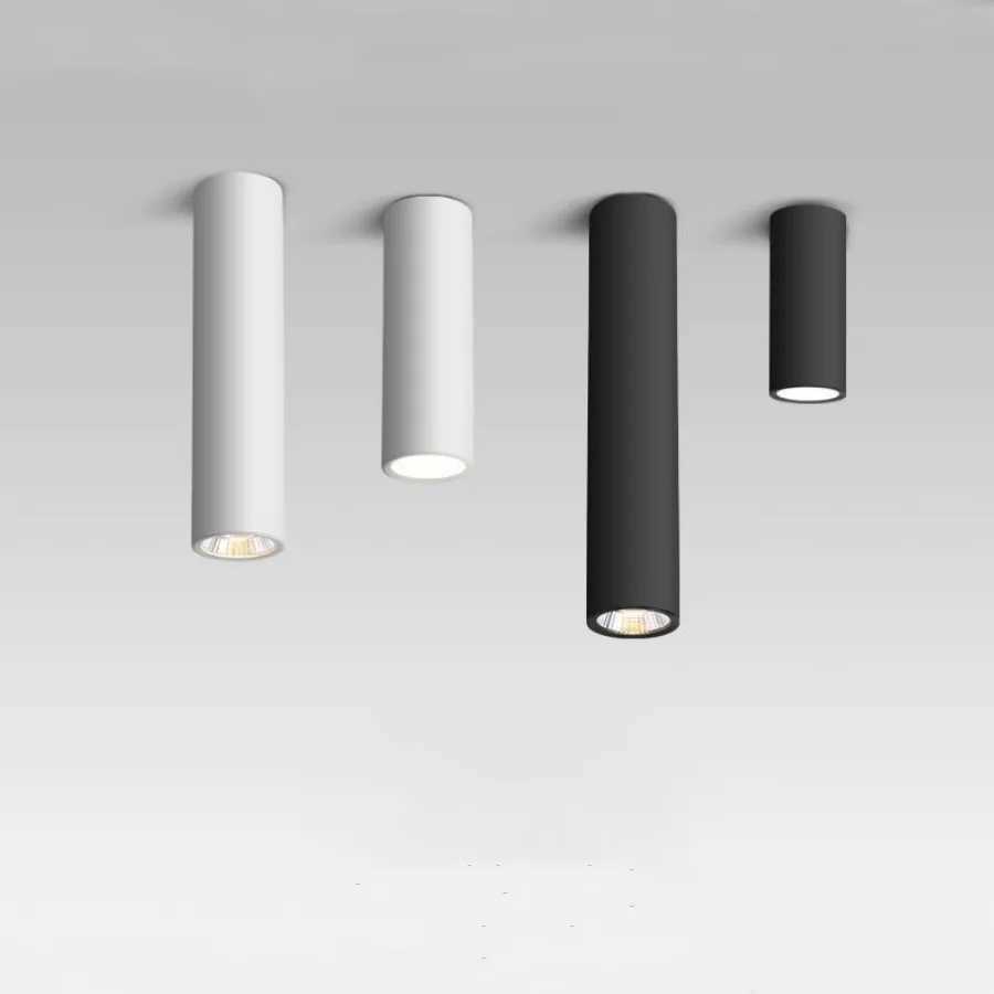 Long Barrel LED Down light Spotlight Ceiling light Dimmable COB 12W Surface Mounted Spotlights living Room Bedroom Shop 85-265VXJ2500613