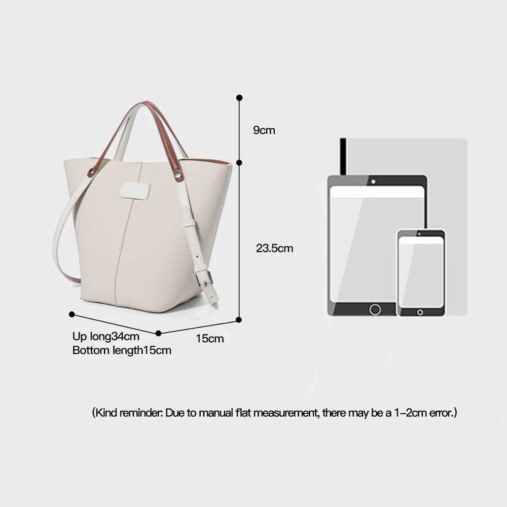 Large Capacity Women 2025 New Bucket bag Retro Genuine Leather Tote Ladies Elegant Handbags Woman Shoulder Bag