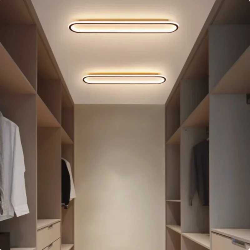 Modern LED Ceiling Light Oval Black Aisle 40/60/80cm Ceiling Light For Bedroom Porch Living Room LED Indoor Lamps and Lighting XJ2500613