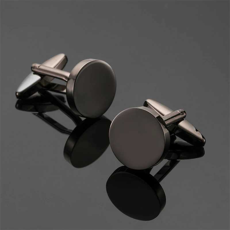 New Mens French shirt cufflinks copper material smooth round cufflinks fashion clothing accessories wholesale XJ250614