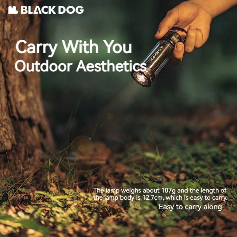 Naturehike BLACKDOG Camping Light USB Rechargeable Lamp 107g Holder 18650 Waterproof IPX4 Flashlight Lantern Outdoor Emergency W250613