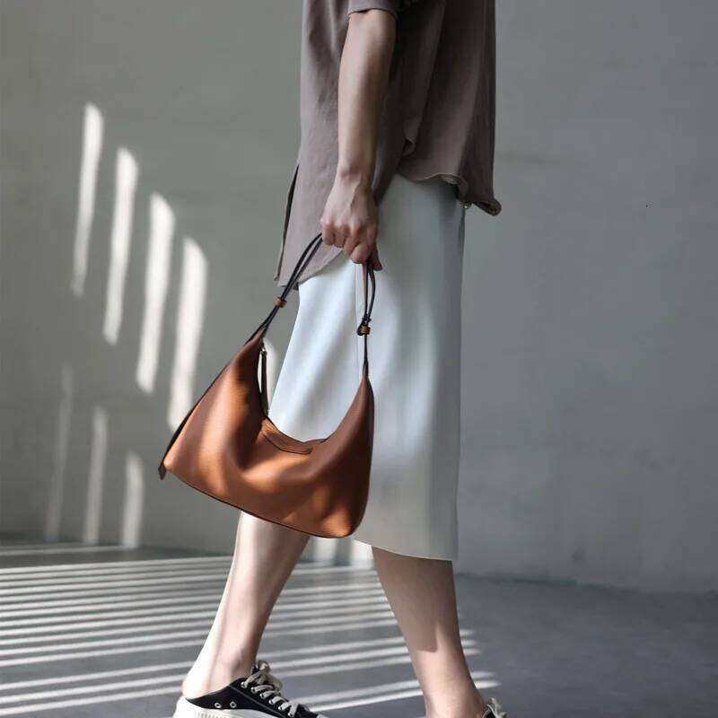 New Arrival Underarm Women Genuine Leather Crossbody Bag Fashion Female Nylon Handbag Messenger Purses