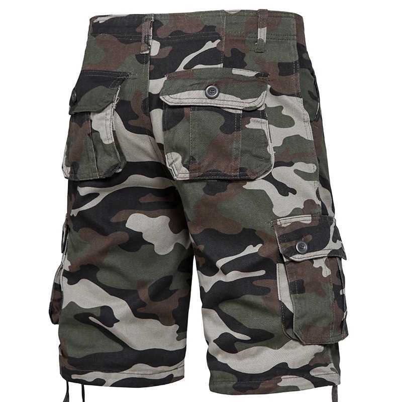Mens Camo Shorts Summer Casual Half Pants Camouflage Outdoor Sports Short Pants Side Pocket Cotton Breathable Shorts W250614