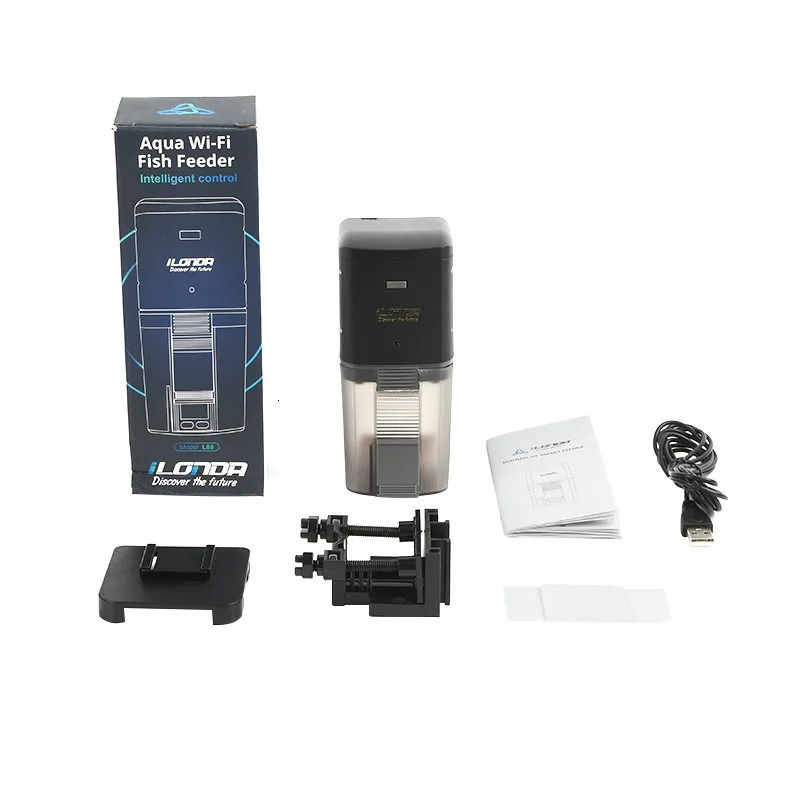 Automatic Aquarium Fish Tank Feeder Timing/Wifi Wireless Smart Phone App Intelligent Ser Voice Remote Control Fish Feeding 250613