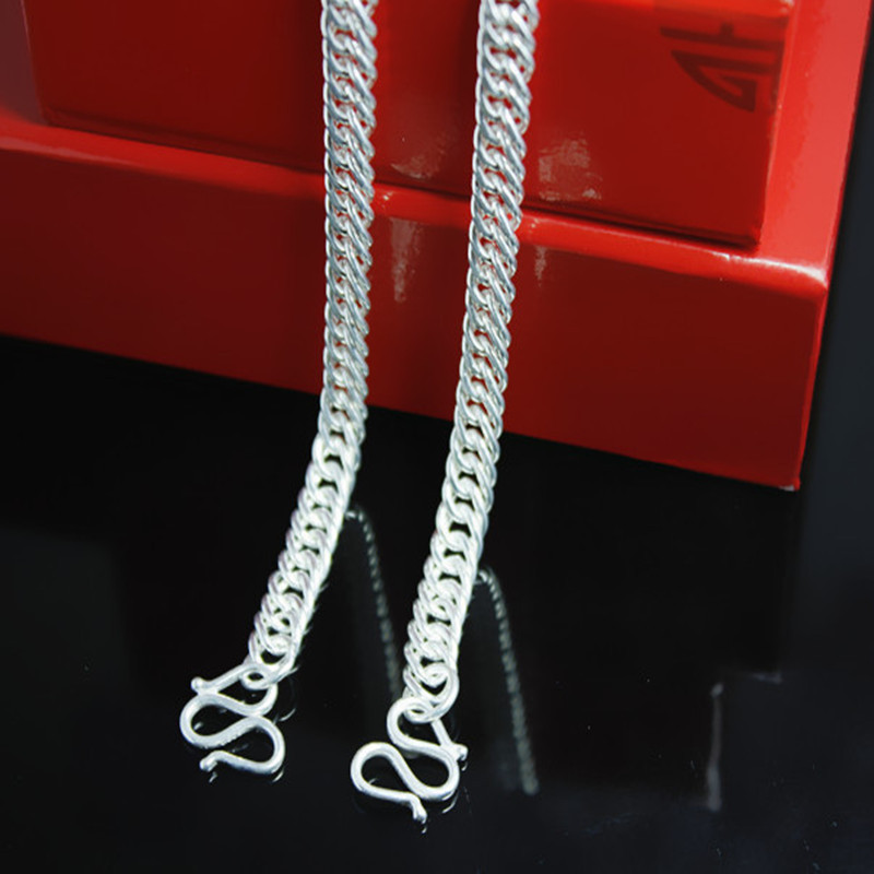 2025 Choucong Brand 925 Sterling Silver Plated Cuba Hiphop Simple Fashion Jewelry High Quality Ladies Men Link Whip Chain Necklace For Lover Gift