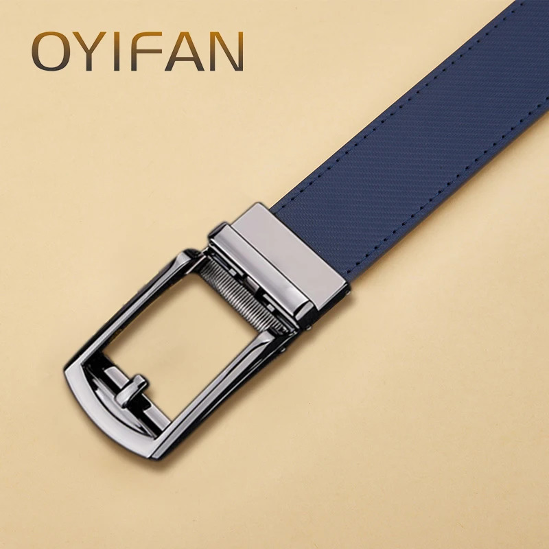 Fashion Business Mens Belt Automatic Buckle Belt Genuine Leather Belt High Quality Mens Genuine Leather Belt navy blue Belt 250610