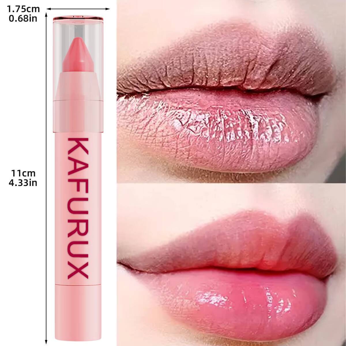1PC Temperature Color-changing lipstick moisturizing warm and long-lasting Makeup not easy to stick Tinted Lip Balm Lips Cares happy