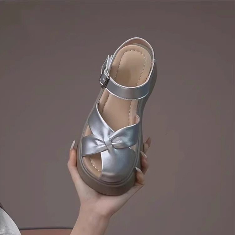 Ddmysports Summer Thick Soled Roman French Style Stunning Closed Toe Sandals For Women Fashionable Outdoor Wear With Skirts New Beach Shoes Outdoor Sh