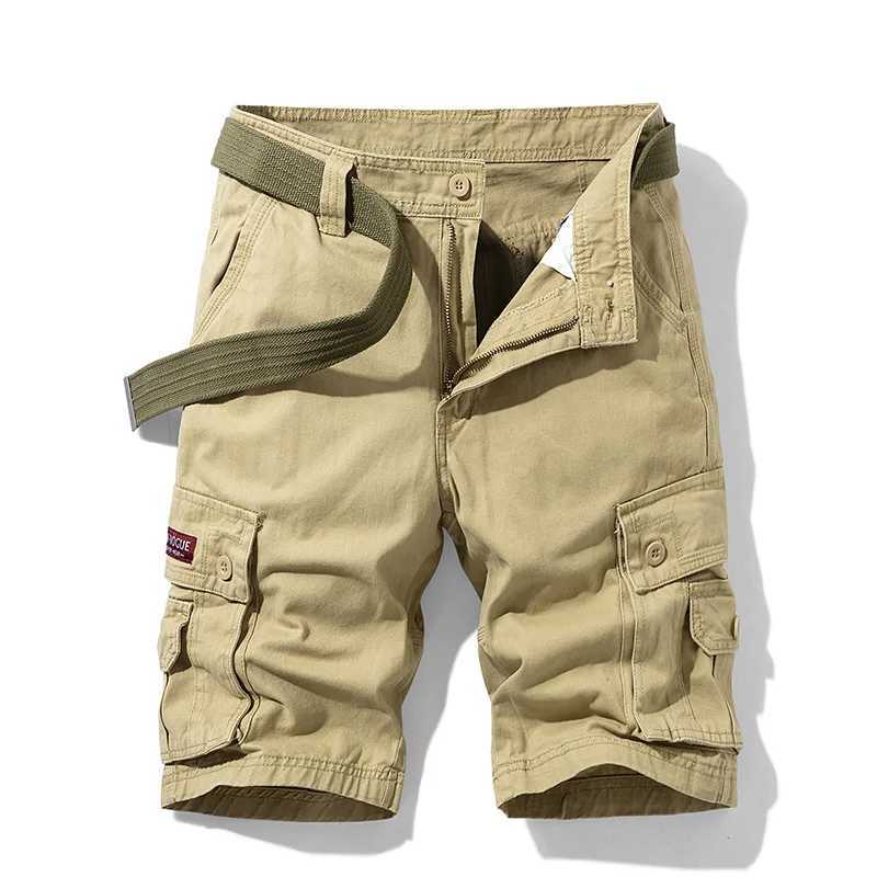 New Summer Men Cargo Shorts Cotton Multi-pocket Tactical Shorts Mens Casual Bermuda Shorts Outdoor Military Jogger Shorts Male W250614