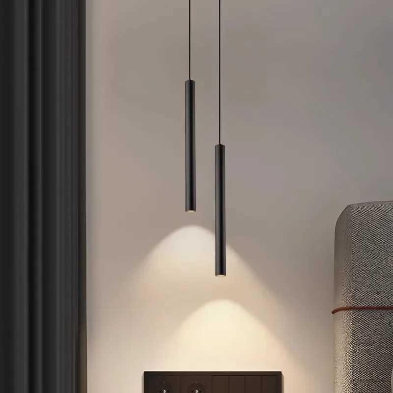 Modern Cylinder Led Pendant Light For Bedside Spotlight Pendant Lamp Long Tube lamp Dining Room Living Room Bedroom Hanging LampXJ2500613