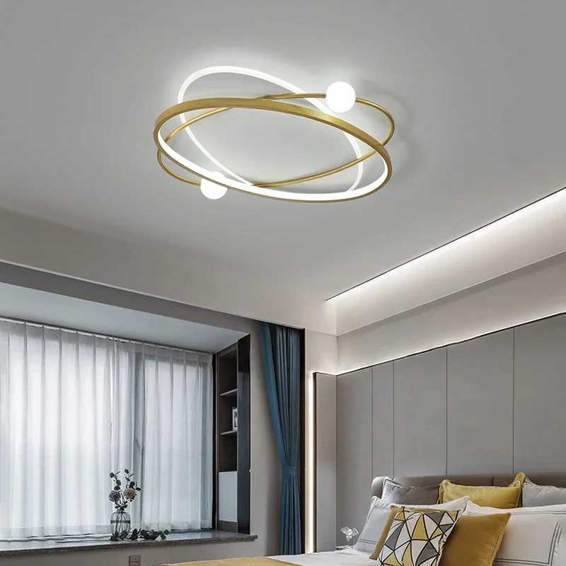 Modern Style LED Lights for Bedroom Living Room Study Ceiling Lamp Ring Simple Remote Control Light Hanging Lamps for CeilingXJ2500613