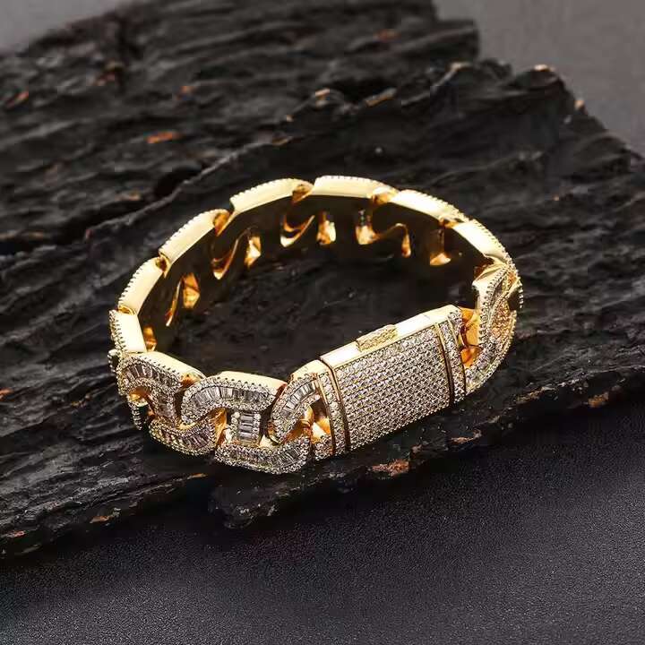 3 MM Moissanite Diamond Hip Hop Bracelet Silver/10K Gold With Micro Setting for Womens Everyday Wear Celebrations Perfect