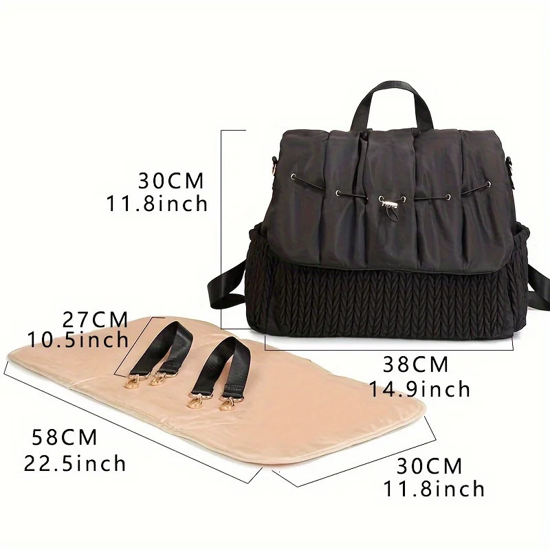 Large Capacity Mommy Diaper Bags Womens Hospital born Nurse Bag Backpacks with changing mat Convenient Bab 250614