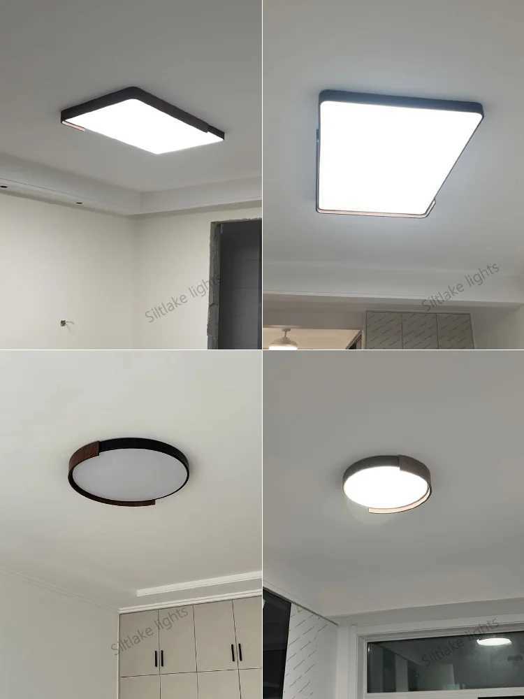 Living room ceiling lamp Italian LED simple modern walnut color hall main lights restaurant study lamps master bedroom lampXJ2500613