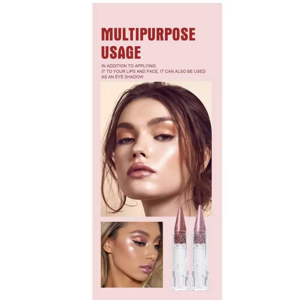6Color Pearlescent Velvet Lipstick Pen Multipurpose Long-Lasting Moisturize Waterproof Brighten Glitter Lip Makeup Cosmetic Tool happy