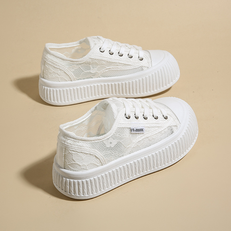 Ddmysports Summer New Breathable Chunky Sneakers Students Versatile Canvas Women Casual Ins Style Platform Shoes For Dt Outdoor Shoes