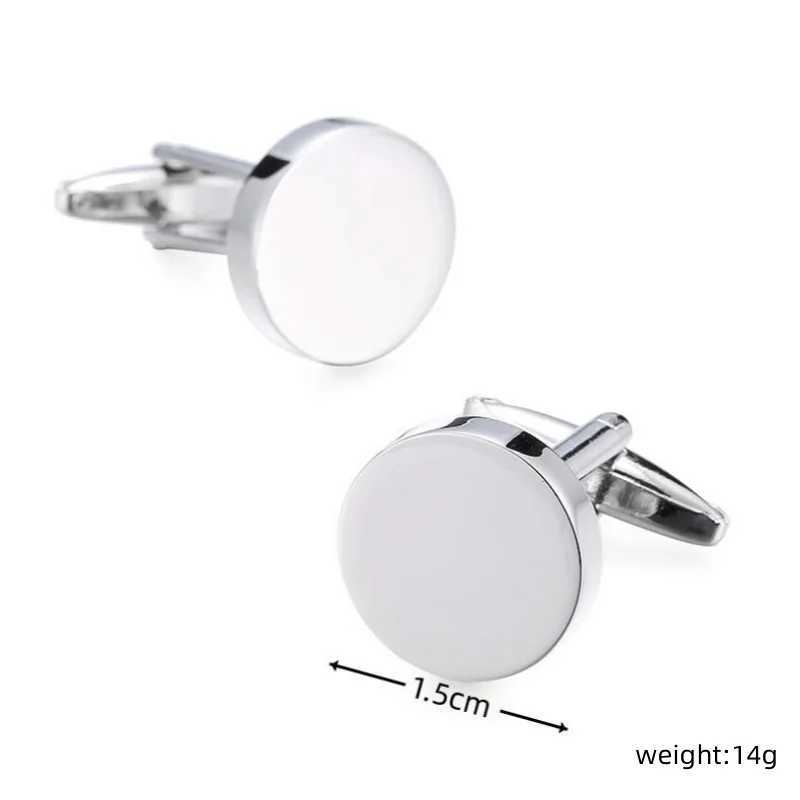 New Mens French shirt cufflinks copper material smooth round cufflinks fashion clothing accessories wholesale XJ250614