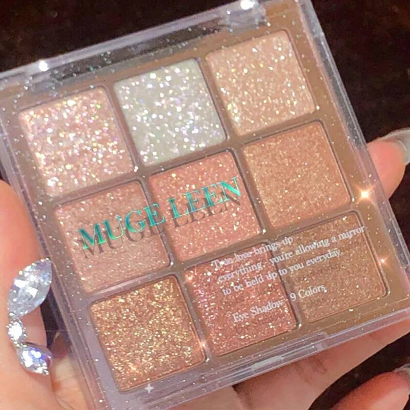 9 Color Sequin Eyeshadow Christmas Halloween Snowflake Shadow Palette Matte Glitter Shiny Eye Pigment Makeup