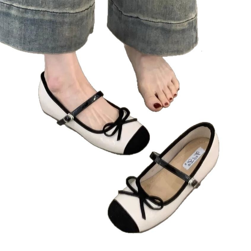 Ddmyoutdoor French Style Red Hidden Wedge Mary Jane For Women Spring New Shallow Mouth Ballet Flats One Strap Granny Shoes Outdoor Shoes