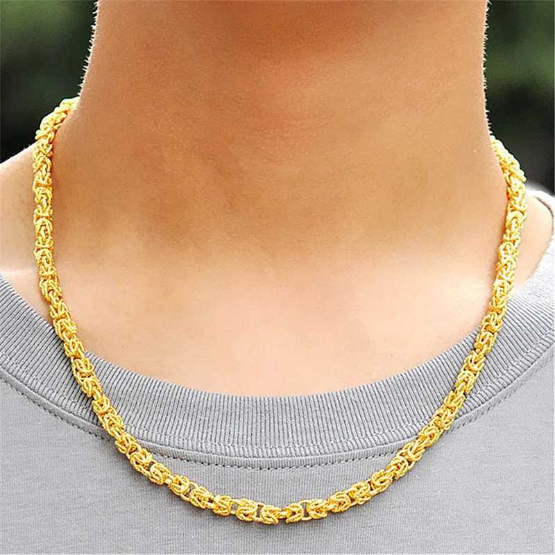 Men domineering dragon head dragon robe necklace 24K gold AU999 inlaid dragon claws Sanskrit spell chain buckle Z250614