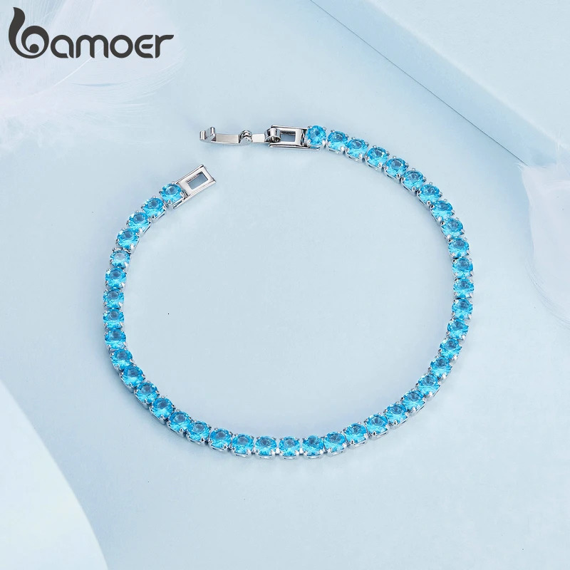 Plated Silver Color Full Zircon Chain Bracelet For Women Fashion Cubic CZ Wedding Party Jewelry Accessories 250610