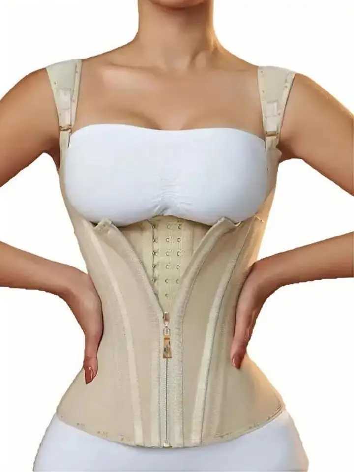 ANDREAGIRL Shapewear Girdles Double Compression Vest Waist Corset with Zipper Hook Flat Belly Slimming Body Shapers XJ250614