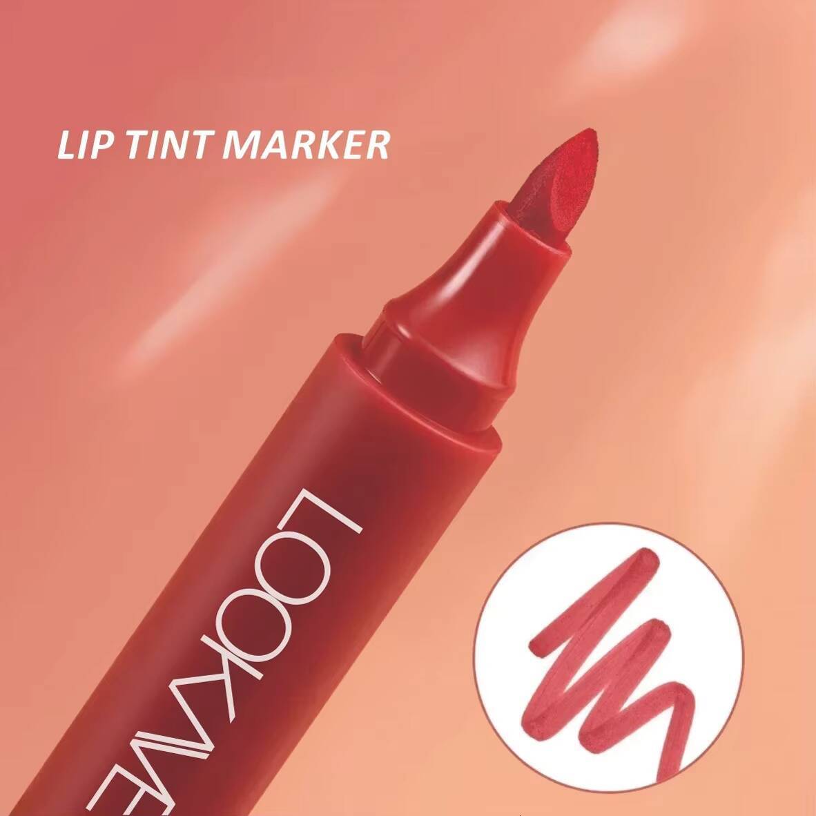 1Pc Sponge Head Liquid Liner Marker Long Lasting Lip Stain Quick Drying Smudge Proof Natural Lipstick Pen Matte Makeup Tool happy