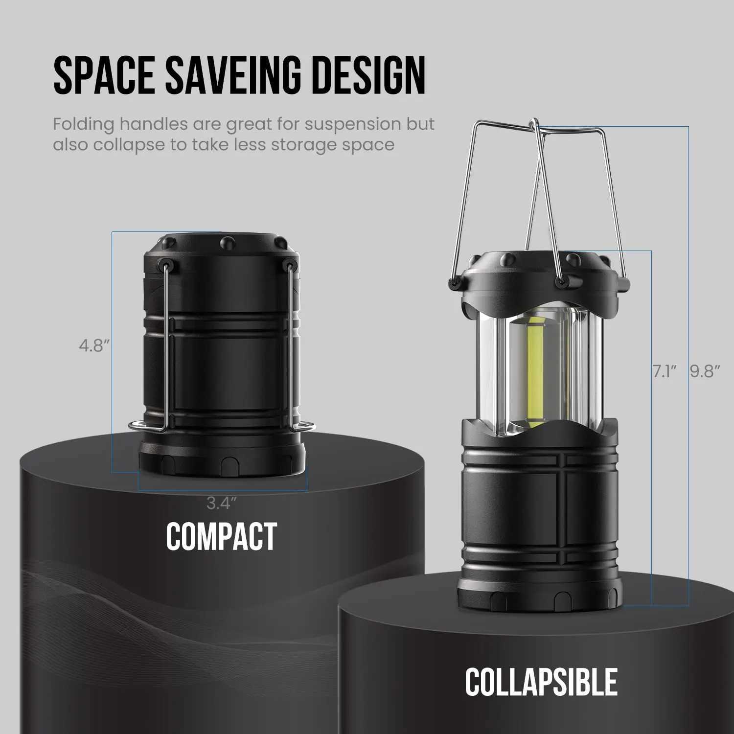 LED Camping Lantern 4 Pack Battery Powered Flashlight Portable Collapsible Hanging Light Essential Emergency Lamp for Hurricane W250613