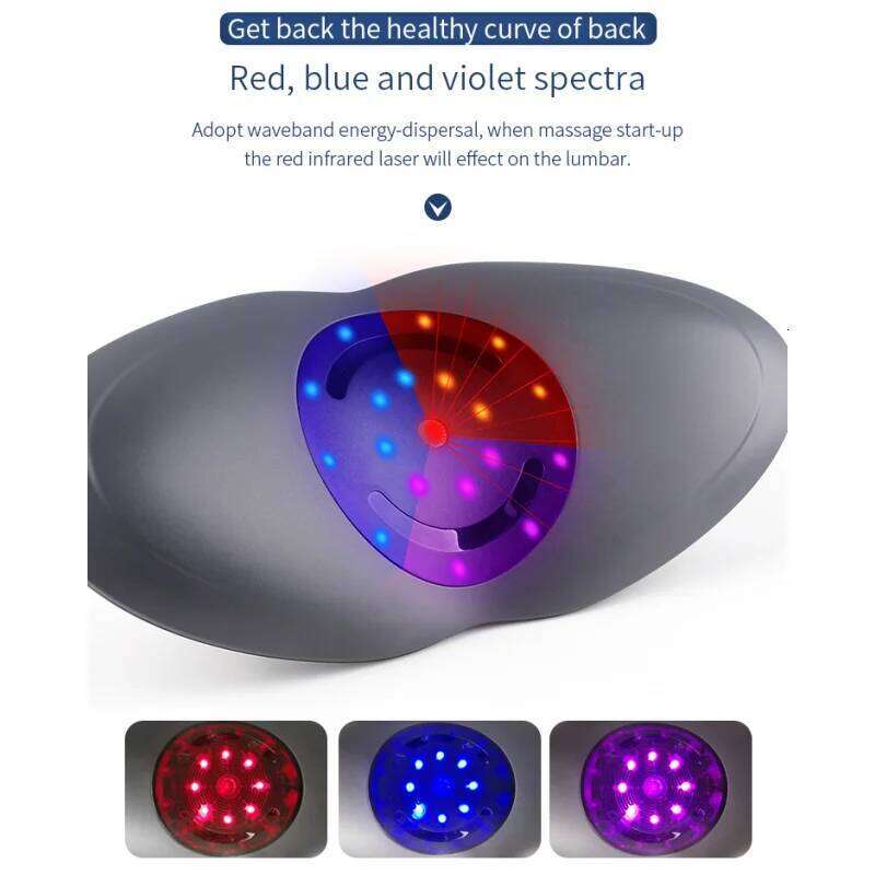 Multi-Level Adjustable Back Vibration Electric Waist Massager Lumbar Traction Device Iatable Hot Compress Spine