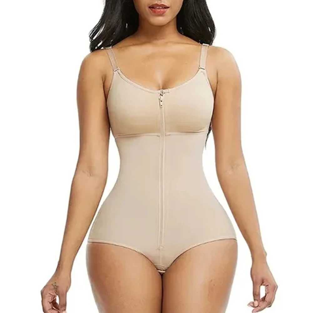 Colombian Shapewear Molding Body Shaper Post Surgery Compression Garment Shapewear Tummy Control with Zipper XJ250614