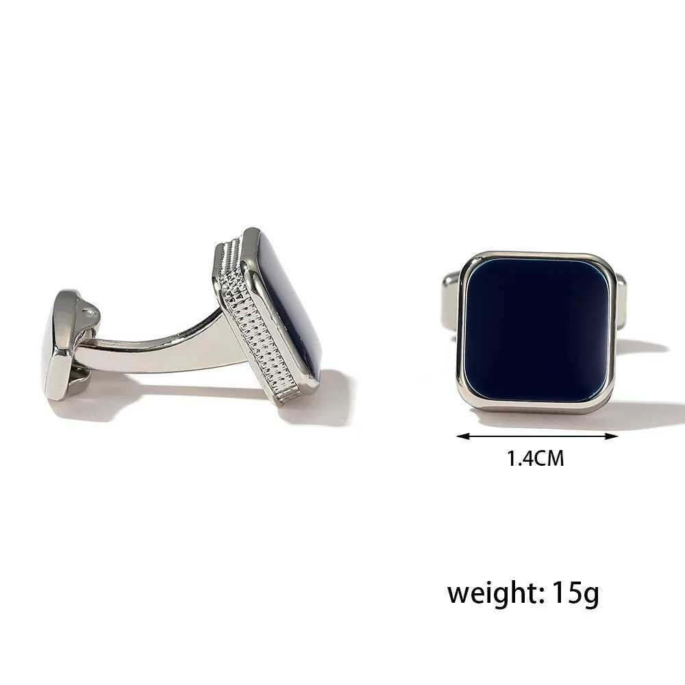 Exquisite Fashionable Cufflinks Square Drip Oil Simple Metal Sleeve Studs Jewelry Classic Business Men French Shirt Accessories XJ250614