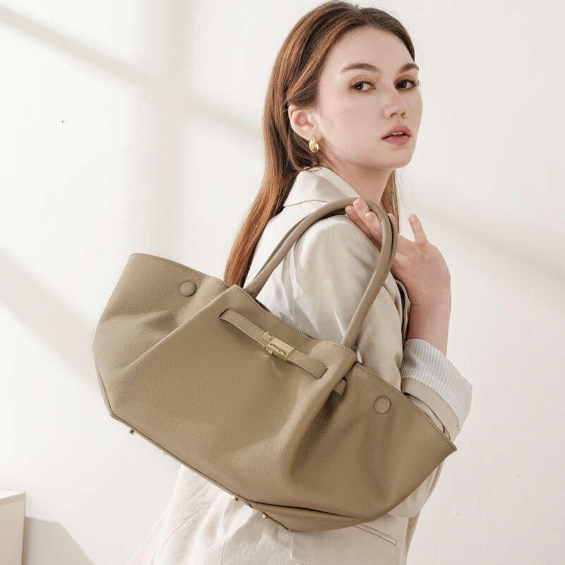 Designer Bag Genuine Leather Fashion Simple Large Capacity Tote Niche Solid Color Wing Commuter Versatile Dumpling Bag Bags
