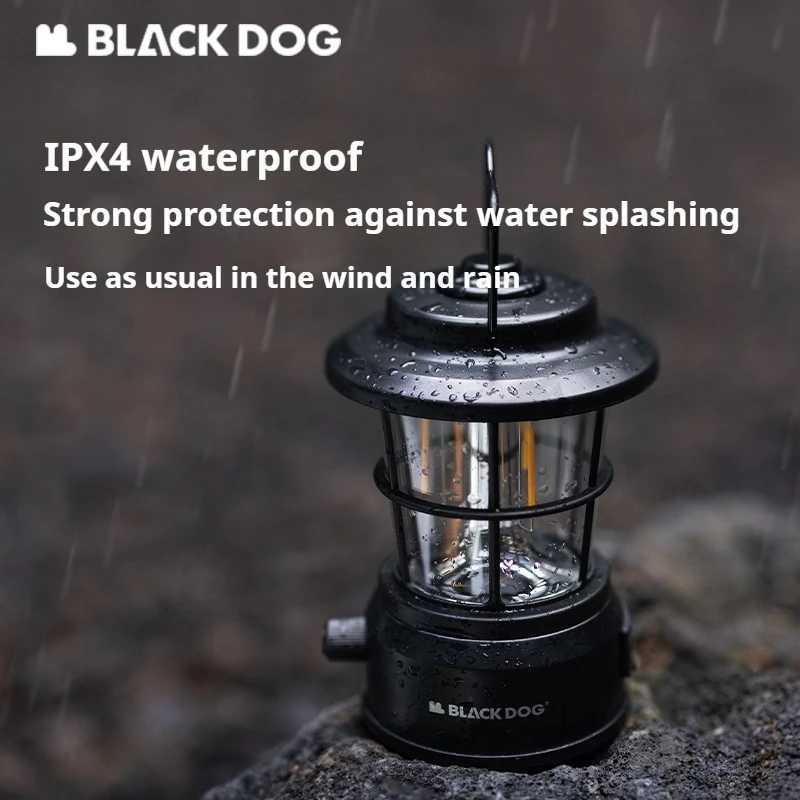 Naturehike Blackdog Camping Hanging Lamp Waterproof Outdoor Emergency Tent Retro Atmosphere Lantern 3600mAh Rechargeable Light W250613
