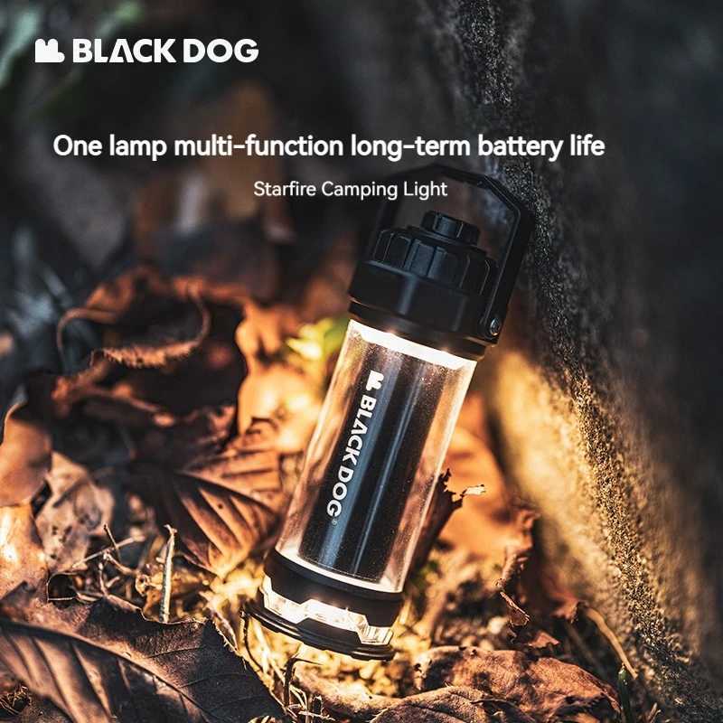 Naturehike BLACKDOG Camping Light USB Rechargeable Lamp 107g Holder 18650 Waterproof IPX4 Flashlight Lantern Outdoor Emergency W250613