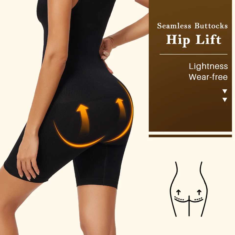 Womens One-Piece Tight Buttocks Control Lifting Shaping Shapewear Bodysuit Device High Waist Training Tight Fitting Clothing XJ250614