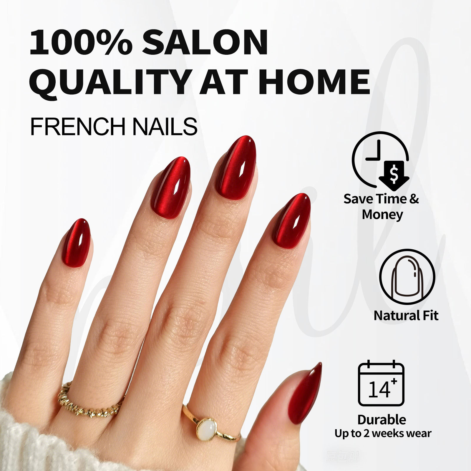 professional grade cat eye acrylic nails strong adhesive selfadhesive claw decorations available in small medium sizes