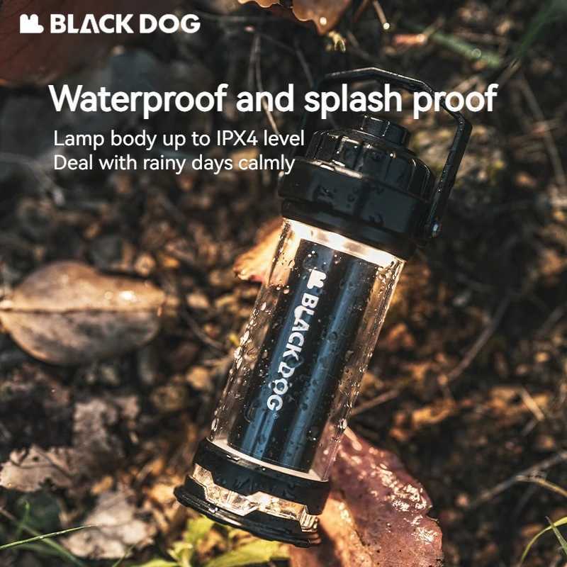 Naturehike BLACKDOG Camping Light USB Rechargeable Lamp 107g Holder 18650 Waterproof IPX4 Flashlight Lantern Outdoor Emergency W250613