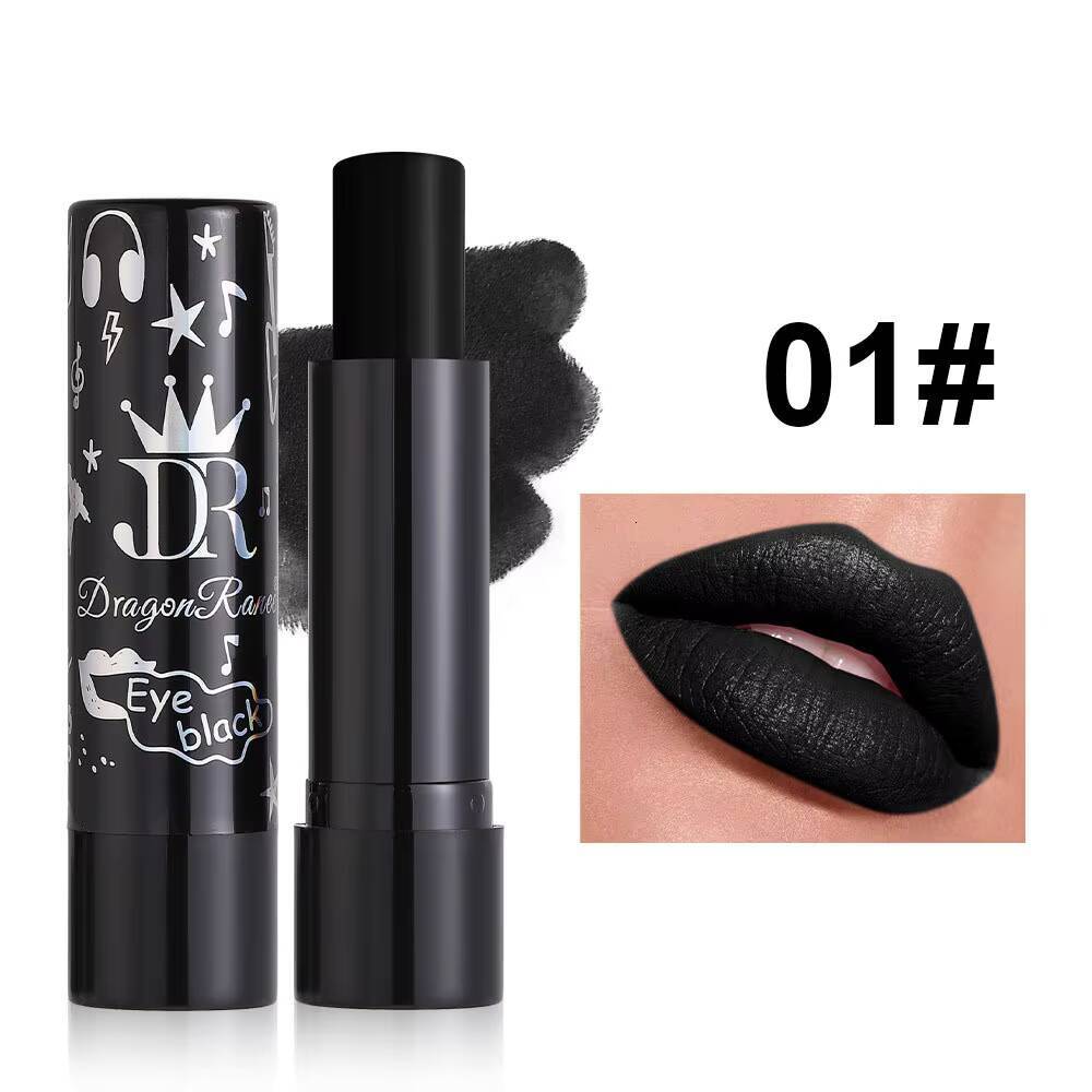 12 Colors Waterproof Velvet Matte Black White Lasting Pigment blue Green Purple Lipstick Christmas Halloween Lip Makeup happy