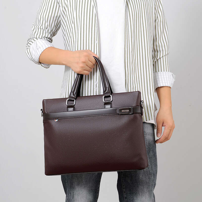 New Business Commuter Briefcase Laptop Men's Horizontal Shoulder Crossbody Bag