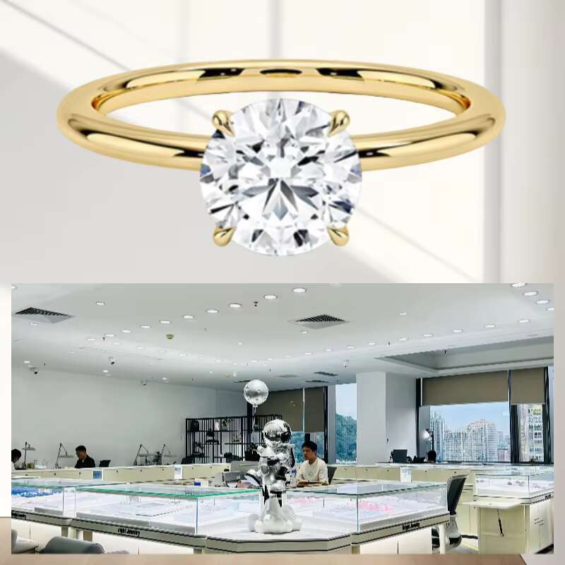 Platinum Jewelry Oval Igi Certified Diamond Lab Grown 14K 18K 10K Gold Rings Engagement Lab Diamond Ring