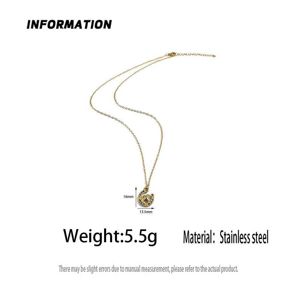 New badge fashion stainlESS steel high quality 18k waterproof necklace exquisite niche mens gift Z250614