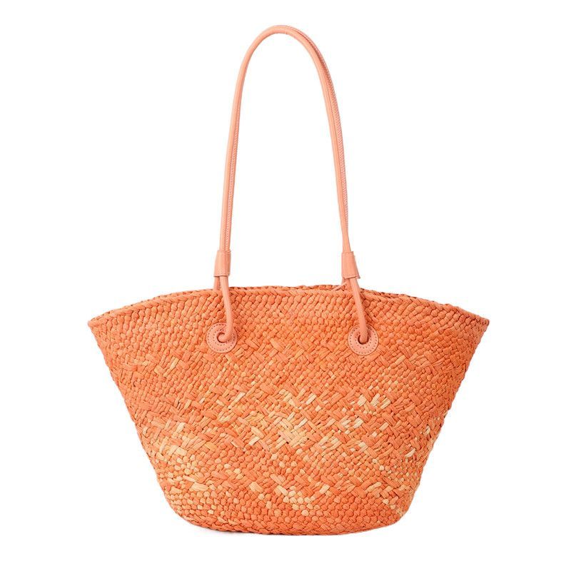 Hot Free Shipping Lafte Grass Hand Woven Straw Woven Tote Bags for Women Shoulder Raffia Bag Rattan Large Shopping Basket Beach Bag Luxury Crochet Han